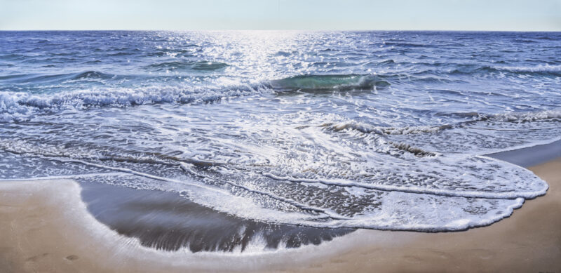 Javier Torices | Orilla del Mediterráneo 360×180 cm – Proceso